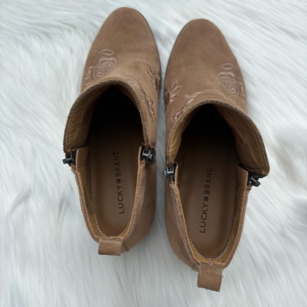 Lucky Brand Embroidered Ankle Boots - Picture 4 of 5